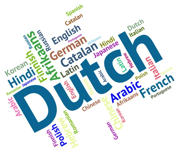 Ολλανδική γλώσσα αντιπροσωπεύει τις κάτω χώρες και ξένους — Φωτογραφία Αρχείου