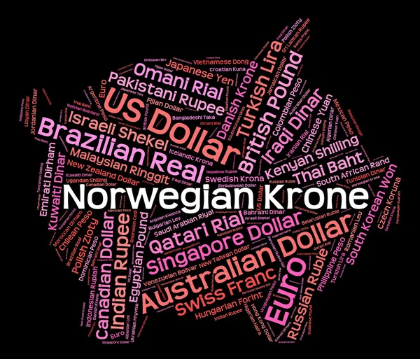 Norwegian Krone Means Currency Exchange And Coinage