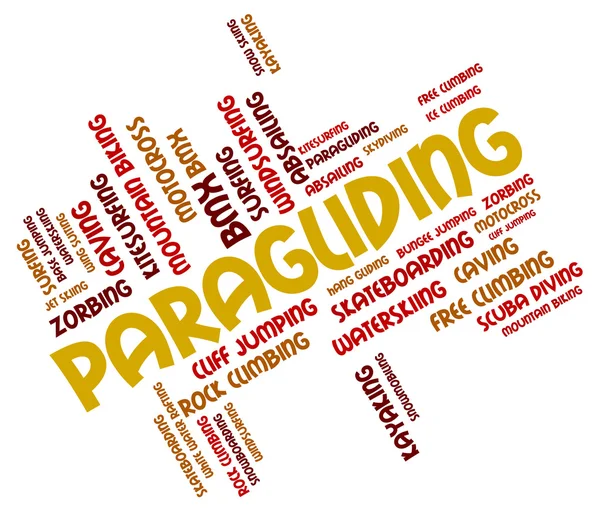 Paragliding Word - парапланерист и парапланеристы — стоковое фото