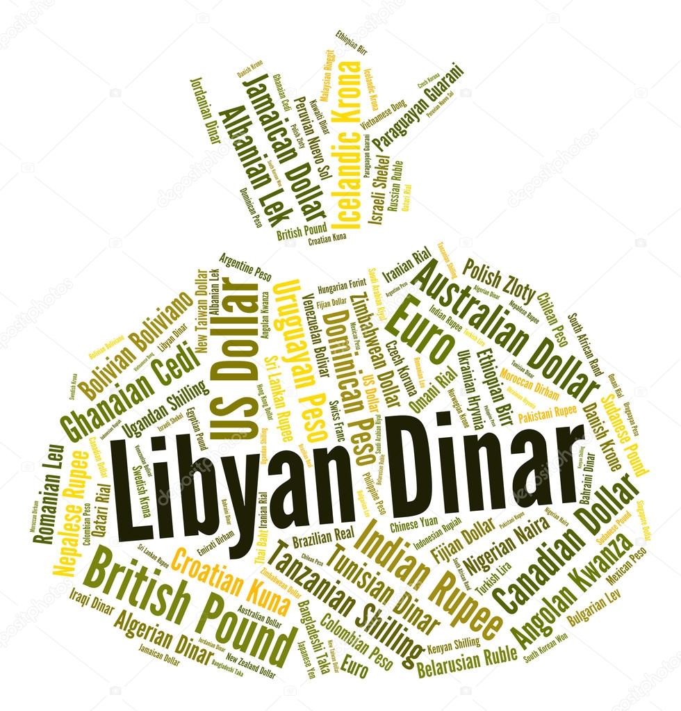 Libysche Dinar Mittel Geldwechsel Und Munze Stockfoto - 