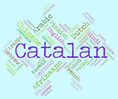 Catalan Language Means Text Catalonia And International clipart