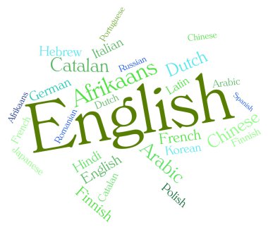 English Language Represents Britain Languages And Text clipart