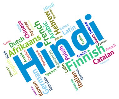 Hindi Language Means International Words And Vocabulary clipart