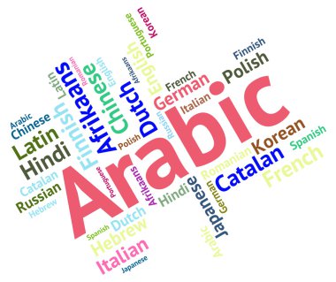 Arapça dil anlamına gelir Lingo iletişim ve Arabistan