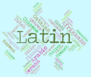 Latin dili iletişim yabancı ve dilleri gösterir