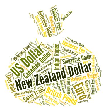 New Zealand Dollar Represents Foreign Currency And Currencies clipart