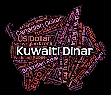 Kuwaiti Dinar Indicates Foreign Exchange And Currency