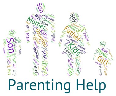 Parenting Help Represents Mother And Child And Advice clipart