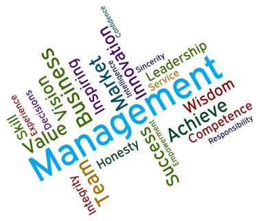 Management Words Shows Directors Bosses And Head clipart