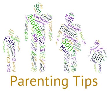 Parenting Tips Represents Mother And Baby And Assistance clipart