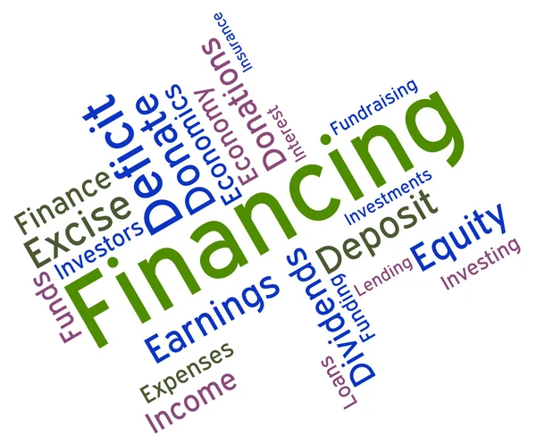 Financing Word Indicates Profit Trading And Accounting — Stock Photo, Image