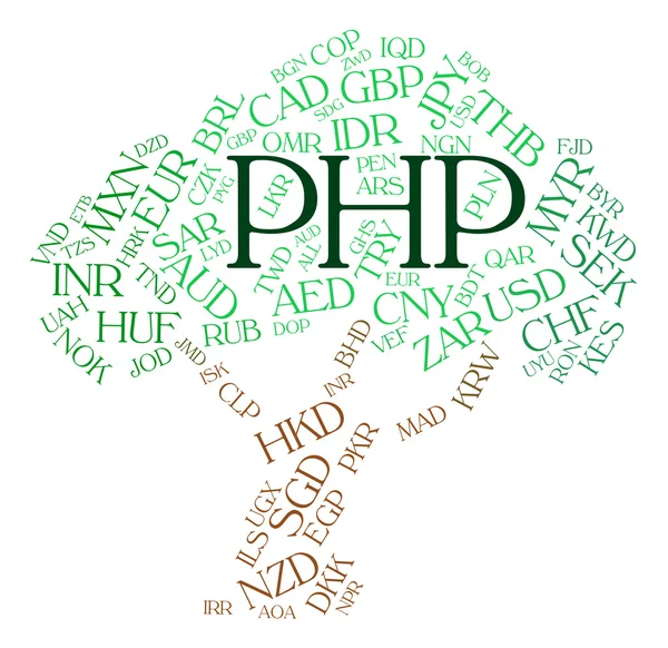 Php Currency Shows Worldwide Trading And Currencies — Stock Photo, Image