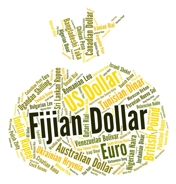 Dolar Fidżi wskazuje walutowych i Broker — Zdjęcie stockowe