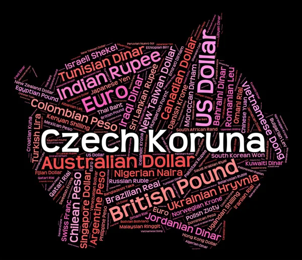 Czech Koruna Representa Forex Trading e Czk — Fotografia de Stock