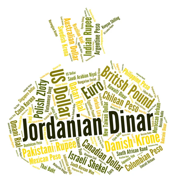 Jordanian Dinar Represents Currency Exchange And Broker — Stock Photo, Image