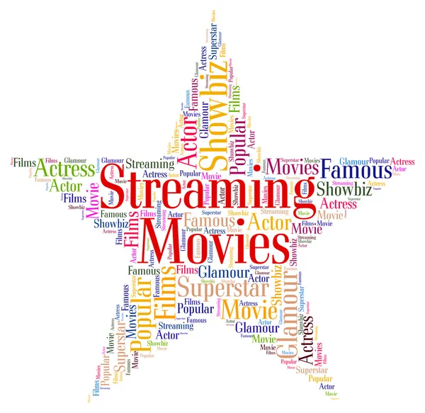 Streaming Filmes Representa Picture Show e Cinema — Fotografia de Stock