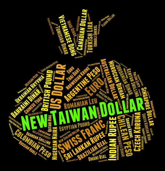 New Taiwan Dollar toont deviezen en munt — Stockfoto