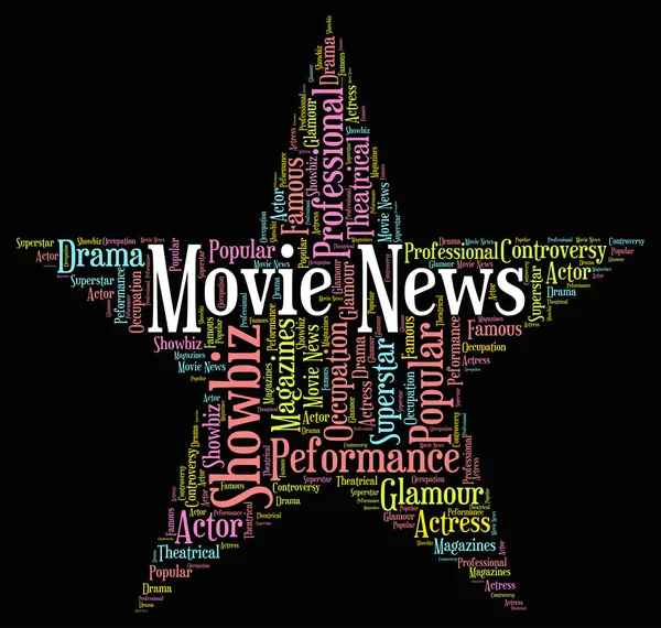 Movie News Indicates Hollywood Movies And Entertainment — Stock Photo, Image