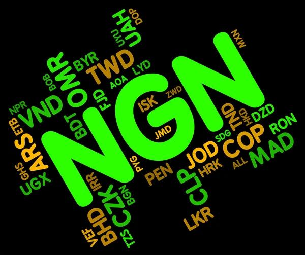 Ngn Currency Represents Nigeria Naira And Exchange — Stock Photo, Image