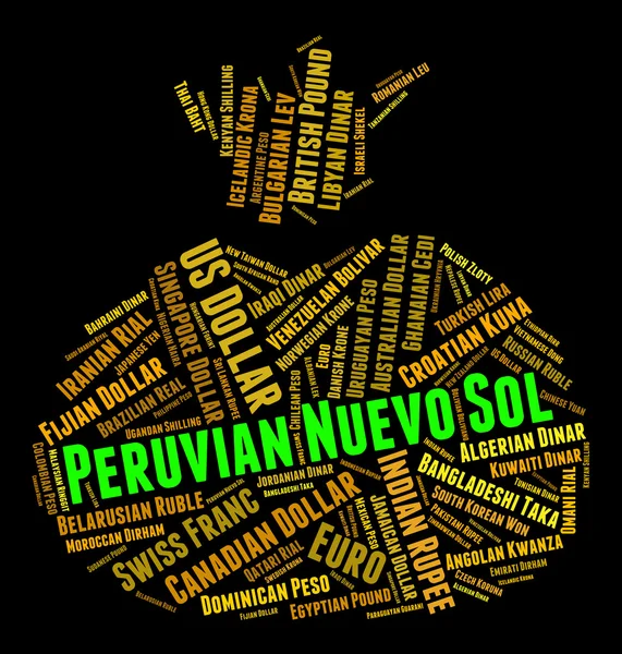 Peruánský Nuevo Sol znamená, devizové a ražby — Stock fotografie