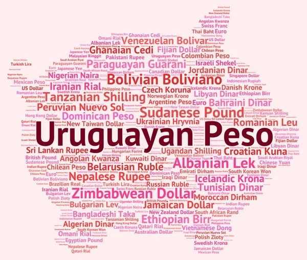 Peso uruguayen signifie devises et billets de banque — Photo