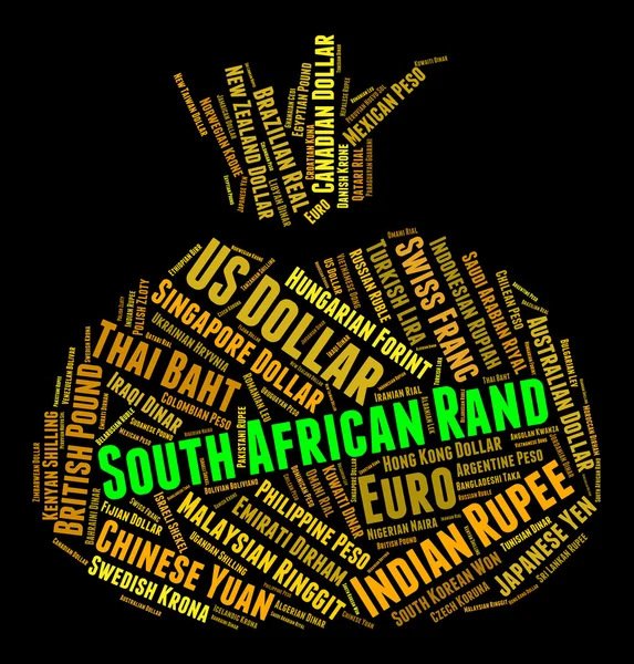 Güney Afrika Rand Forex ticaret ve Exchange anlamına gelir — Stok fotoğraf