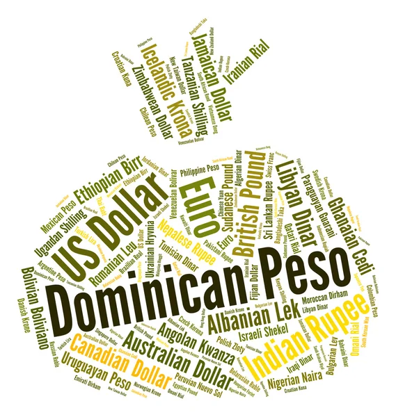 Dominikánské Peso představuje směnárna a mince — Stock fotografie
