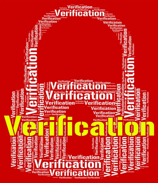 Verificatie Lock toont u gegarandeerd authentiek en Authenticit — Stockfoto