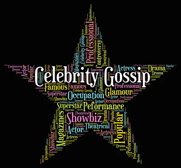 Celebrity Gossip vertegenwoordigt chatroom en roem — Stockfoto