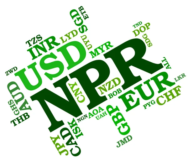 Npr Currency Shows Exchange Rate And Currencies — Stock Photo, Image