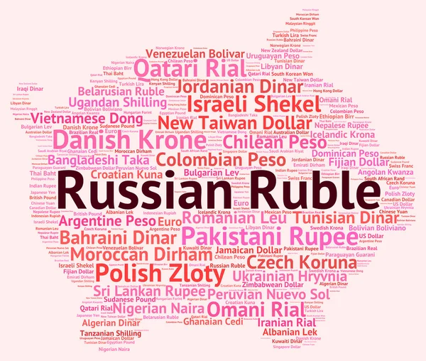 Rublo ruso Indica Forex Trading Y Moneda —  Fotos de Stock