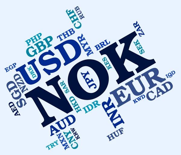 Nok Currency Indicates Norway Krone And Currencies — Stock Photo, Image