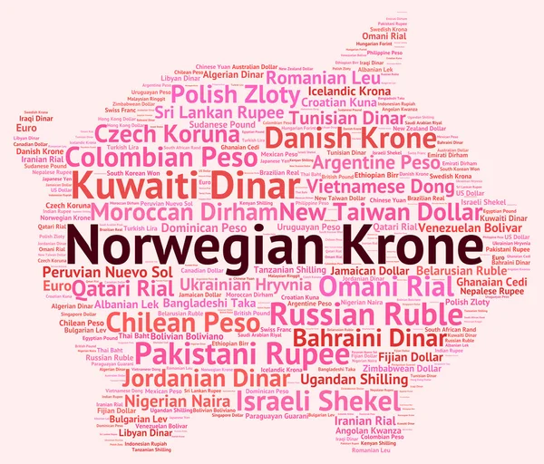Норвежский крон указывает на мировую торговлю и обмен — стоковое фото