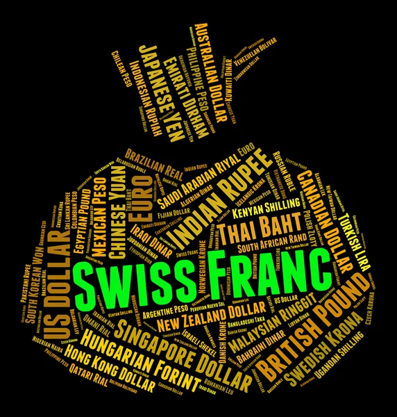 Švýcarský Frank znamená celosvětové obchodování a ražby — Stock fotografie