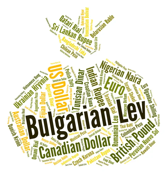 Bulgarian Lev Indicates Foreign Exchange And Coin — Stock Photo, Image