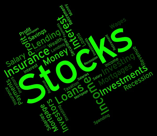 Stocks Word Means Return On Investment And Growth — Stock Photo, Image