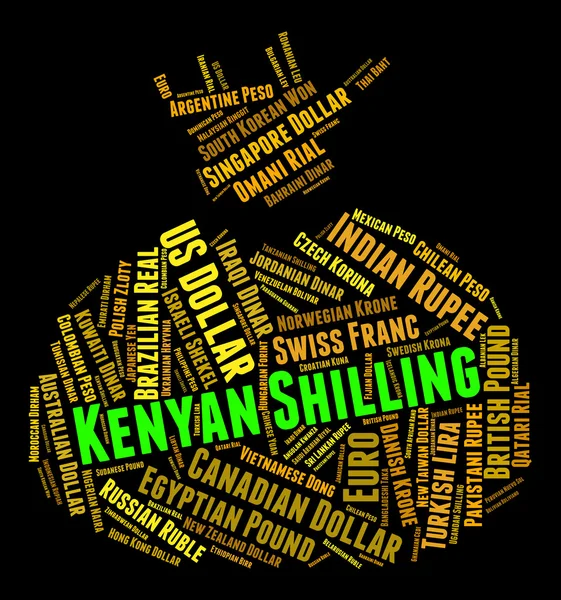 Kenyan Shilling Represents Foreign Currency And Forex — Stock Photo, Image