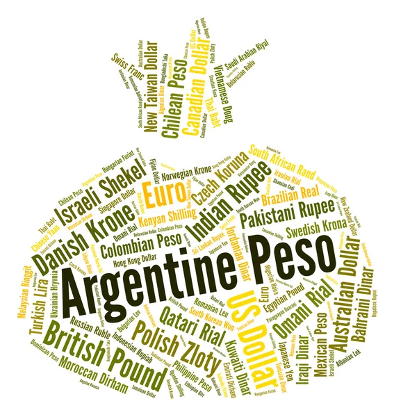 Argentine Peso Represents Exchange Rate And Broker — Stock Photo, Image