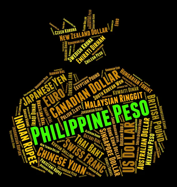 필리핀 페소는 외환 거래 및 브로커를 나타냅니다. — 스톡 사진