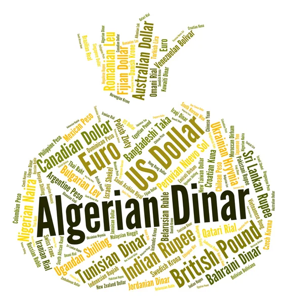 Dinar Algérien indique le change et la monnaie — Photo