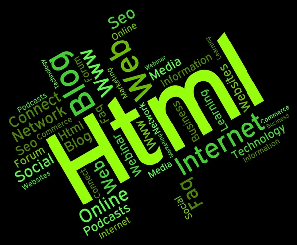 Html Word représente le World Wide Web et les mots — Photo