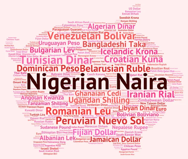 Nigerian Naira Represents Foreign Exchange And Banknote — Stock Photo, Image