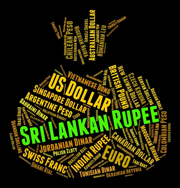 Sri Lankan Rupee Indicates Forex Trading And Banknotes — Stock Photo, Image