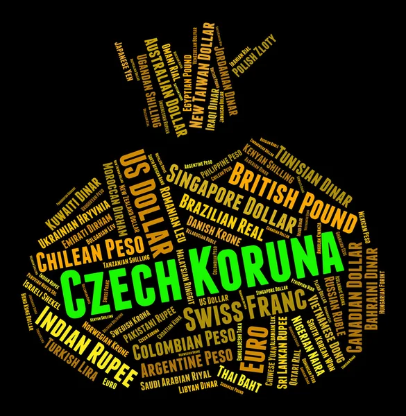 Чешская коруна указывает обменный курс и Czk — стоковое фото