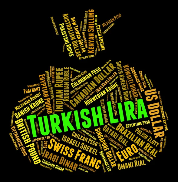 터키 리라가 나타냅니다 외국 통화와 주 화 — 스톡 사진
