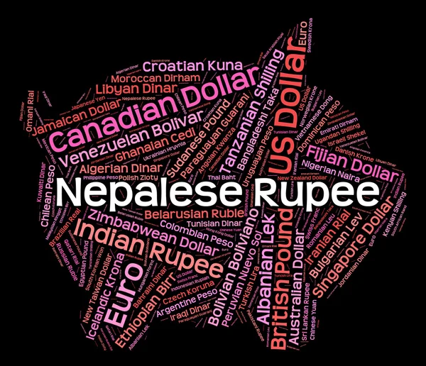 Nepalese Rupee Means Exchange Rate And Foreign — Stockfoto