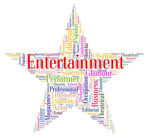 Entertainment Star Indicates Motion Picture And Celebration — Stock Photo, Image