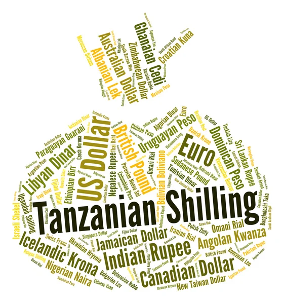 Tanzanian Shilling Means Exchange Rate And Foreign — Stock Photo, Image