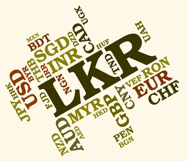 Lkr Currency Represents Sri Lanka Rupees And Coinage — Stock Photo, Image