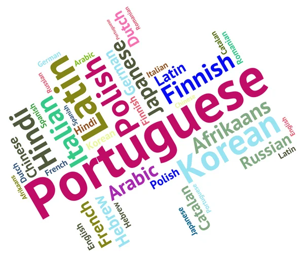 Portugese taal vertegenwoordigt Portugal communicatie- en Dialec — Stockfoto